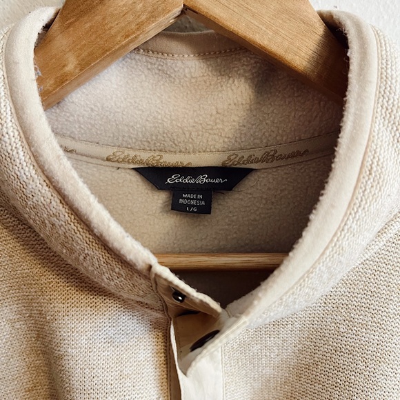 Eddie Bauer Tan Snap-Front Pullover - Picture 8 of 8